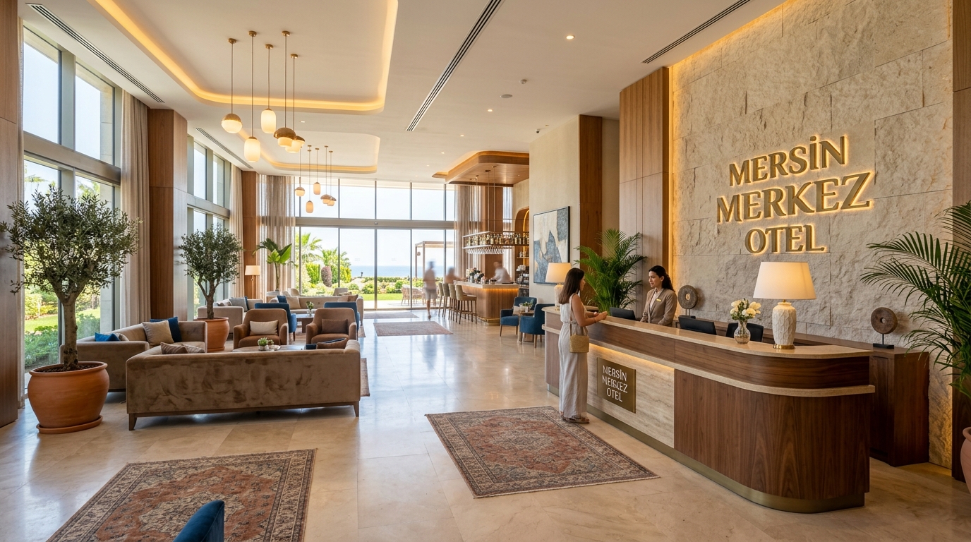 Mersin Merkez Otel lobi ve resepsiyon alanı